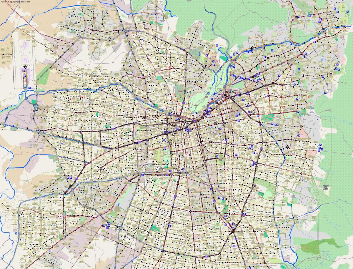 kartes pilsētā santjago, Čīle