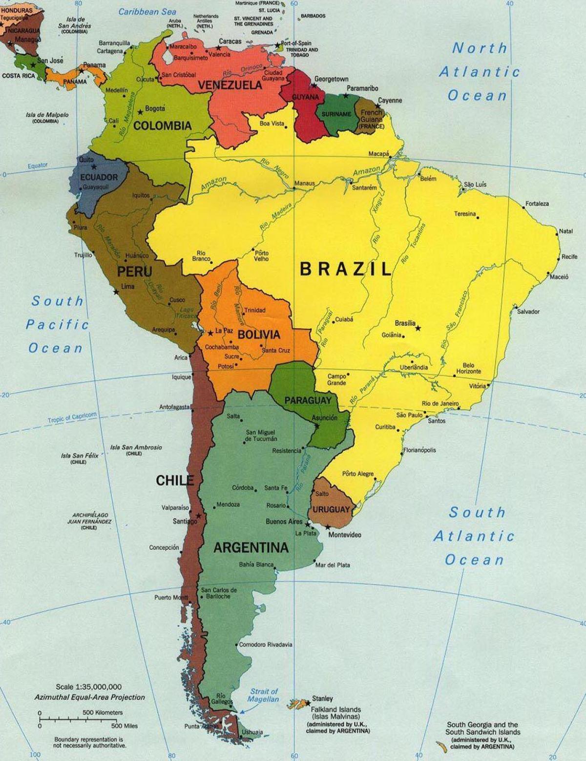 Čīles valsts pasaules kartē
