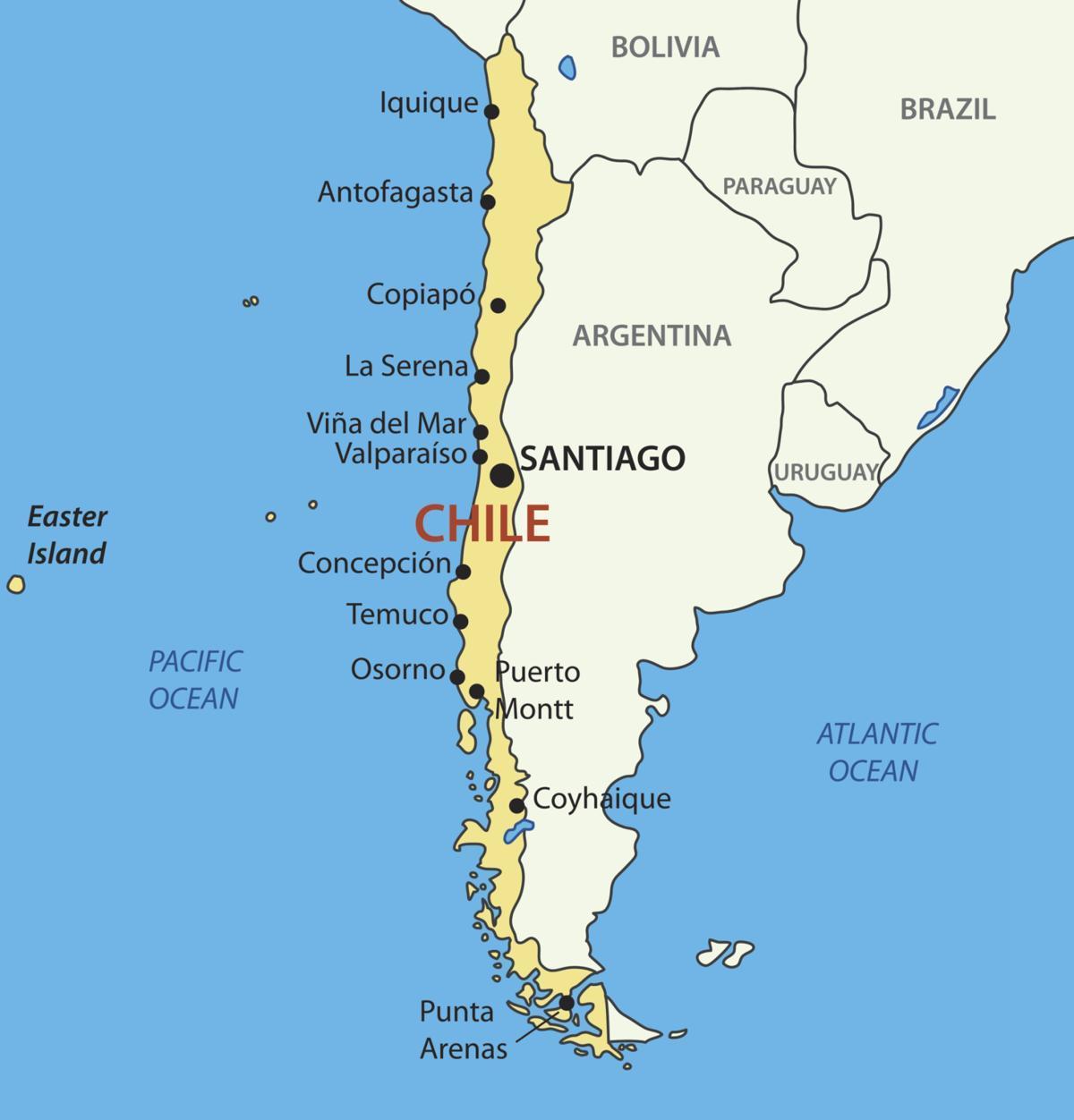 Kartes Čīles valsts