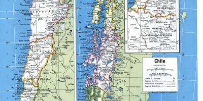 Karte detalizētu Čīle