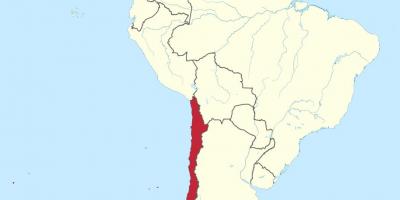Čīle par dienvidamerikas kartē