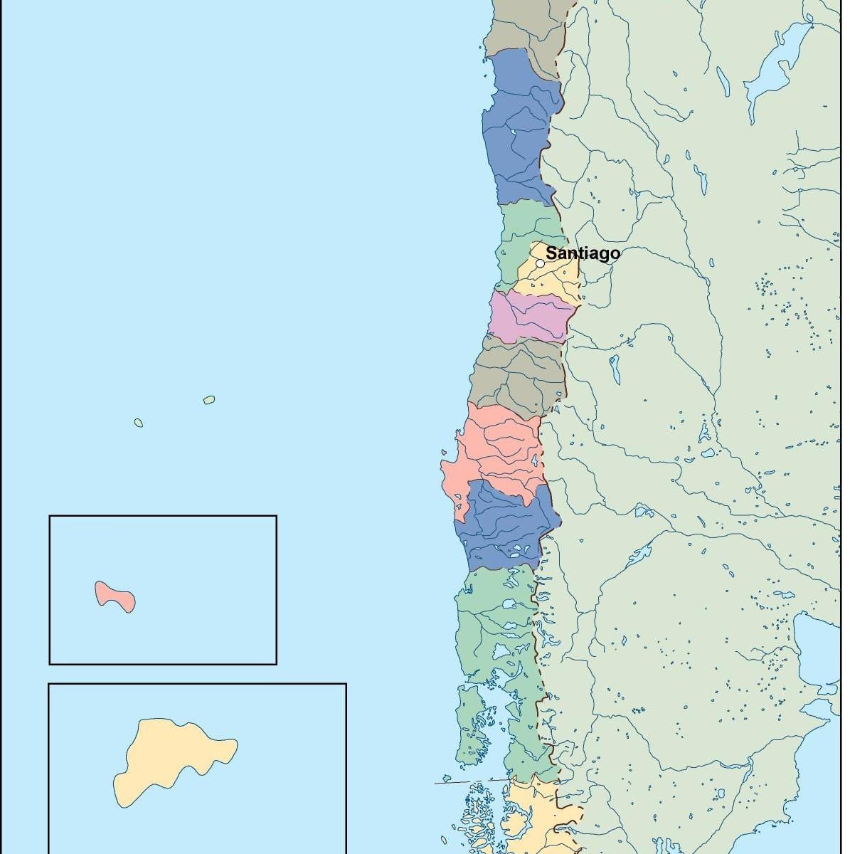 Kartes Čīles vektoru
