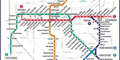 Kartes Čīles metro
