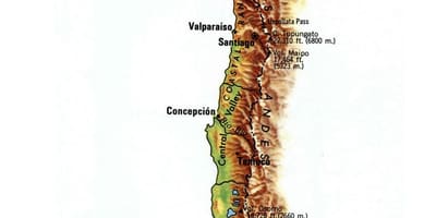 Kartes Čīles topogrāfiskās