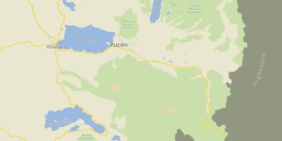 Karte pucon Čīle