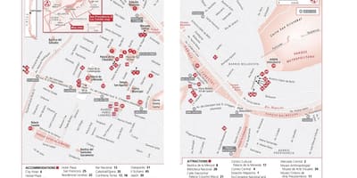 Pilsētas santiago, Čīle karte